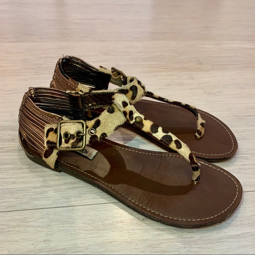 Steve Madden Cheetah Fur Sandals